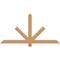 Ekena Millwork Kennewick Timber Gable Bracket, Western Red Cedar, 60"W x 30"H x 1 1/2"D x 3 1/2"F, 12/12 Pitch GBW060X30X0204KEN00SWR - alternate 1